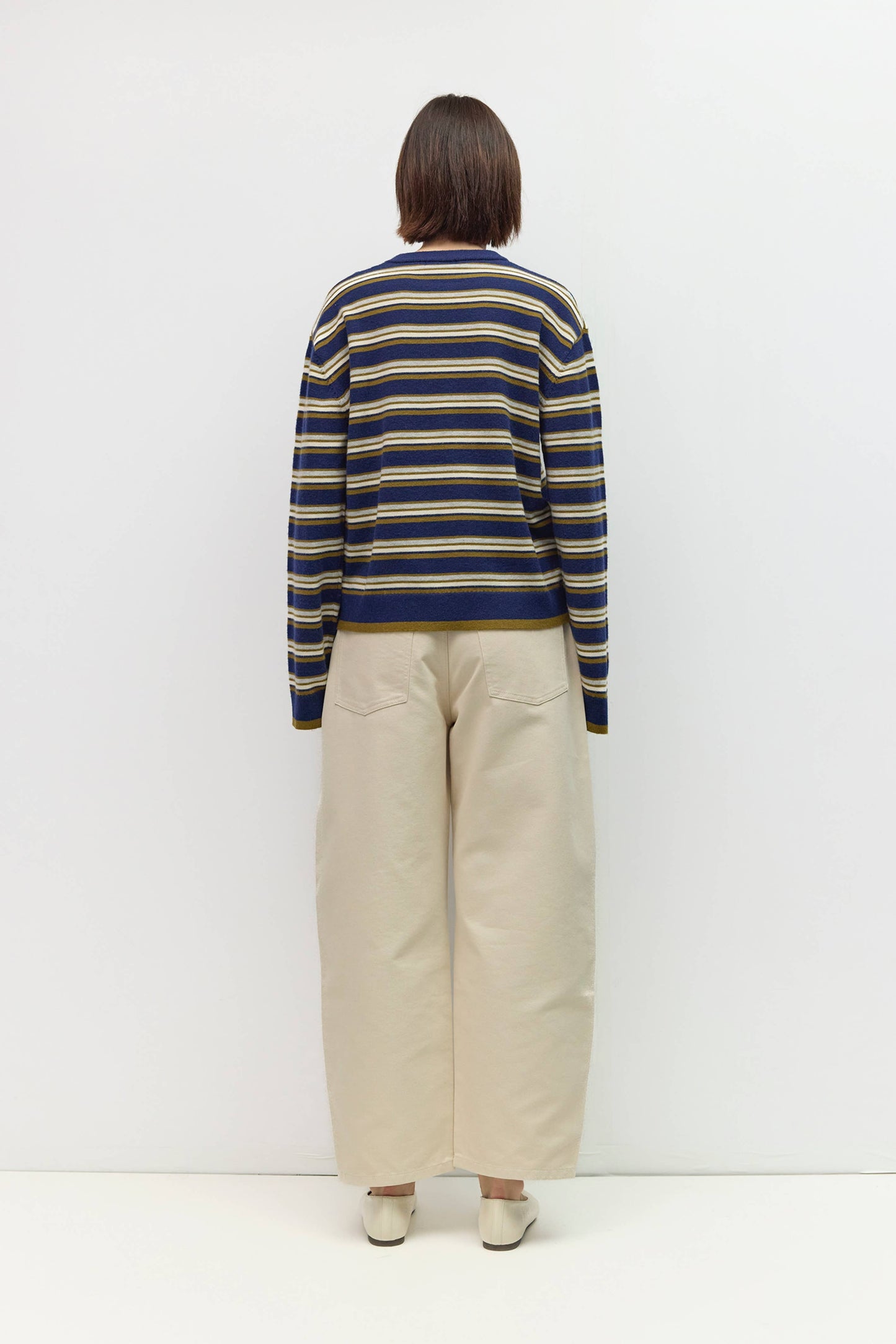 Cassandra Sweater | Crewneck Stripe Relaxed Sweater