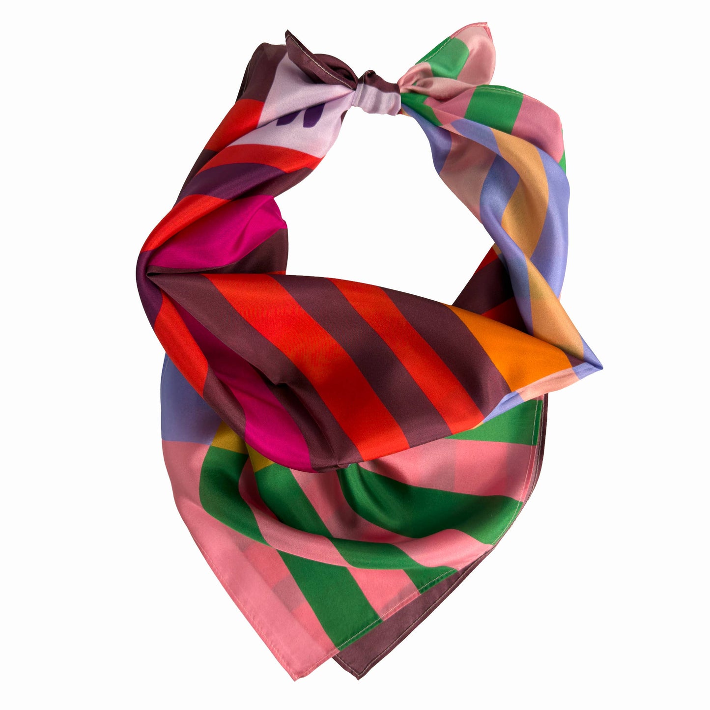 Red Colorblock Scarf