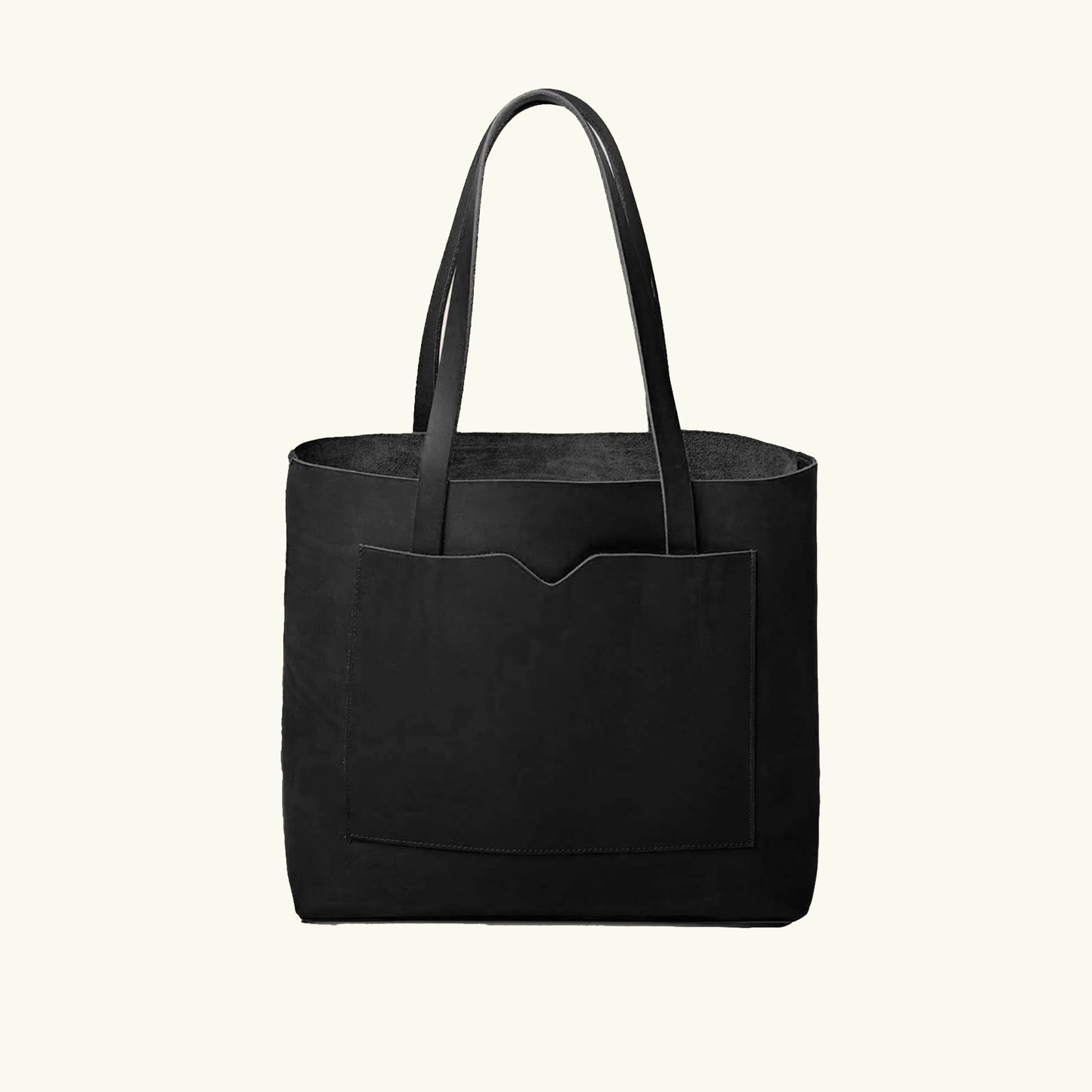 Black Leather Tote Bag