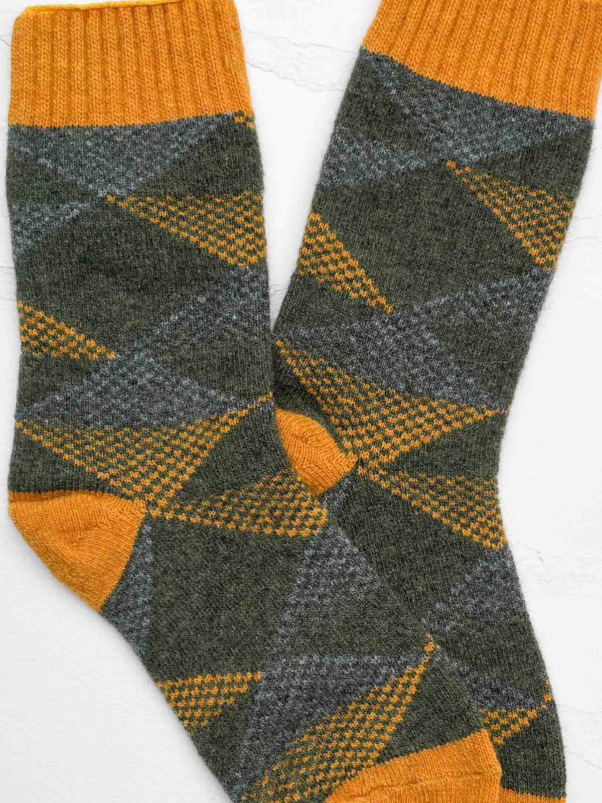 Argyle Wool Blend Socks