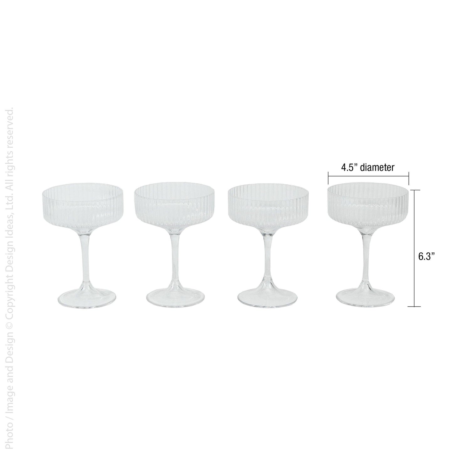 Fluted Coupe (Set of 4)