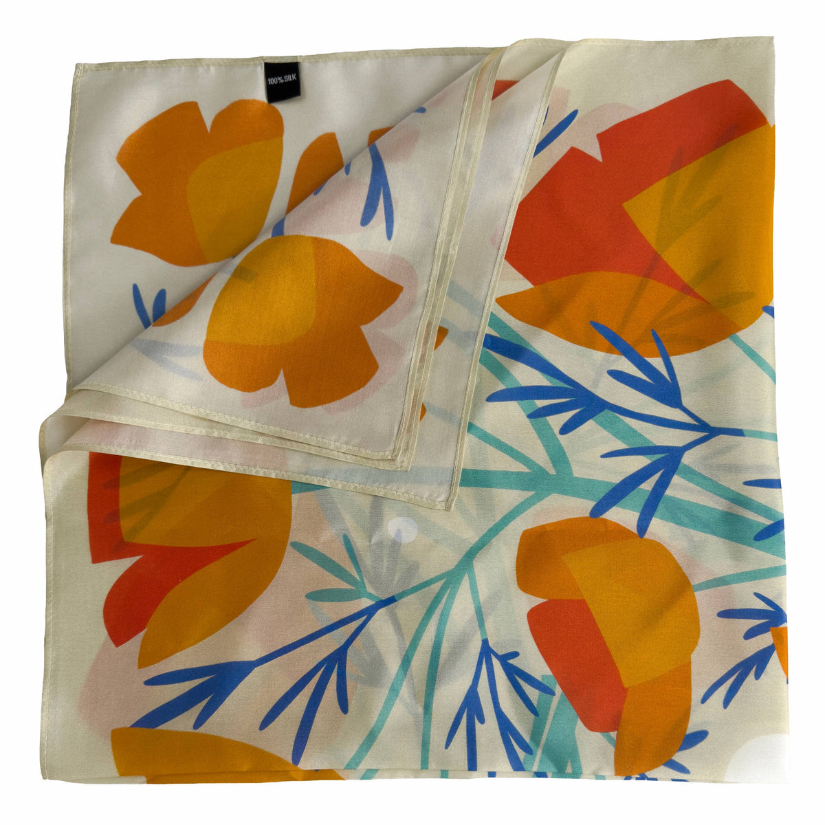 California Poppies Silk Scarf
