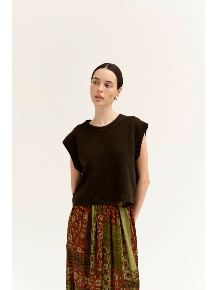Carob Knit Vest