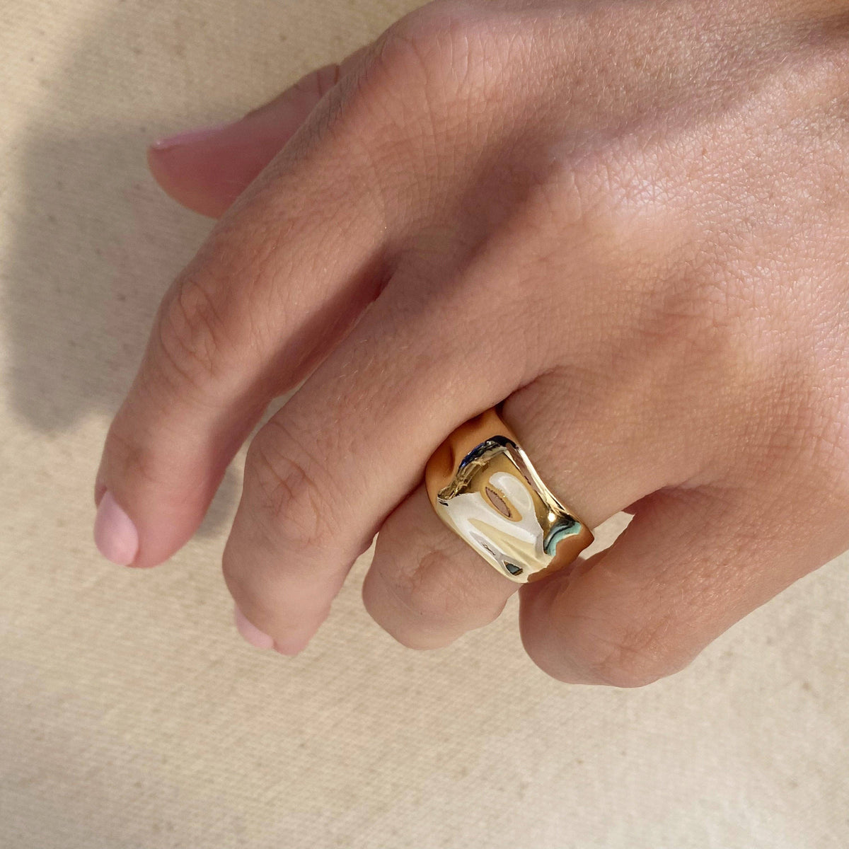 Wavy Wide Band Ring