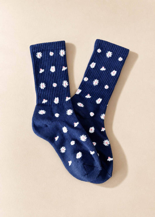 Daisy Dot Crew Socks