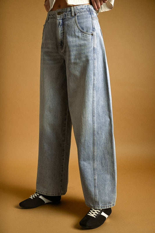 Wide Leg Paneled Jeans