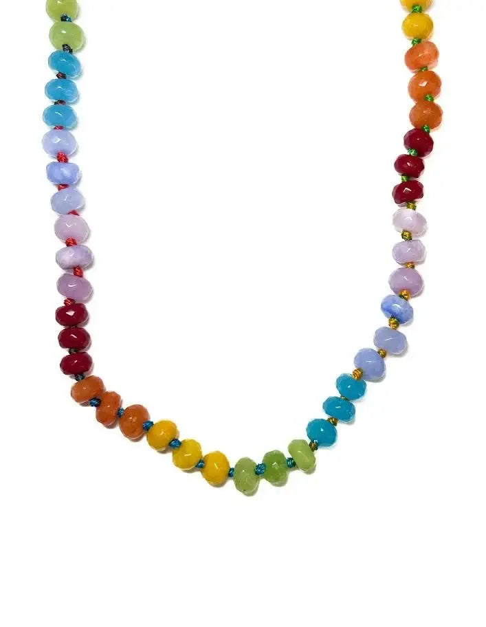 Rainbow Agate Candy Necklace
