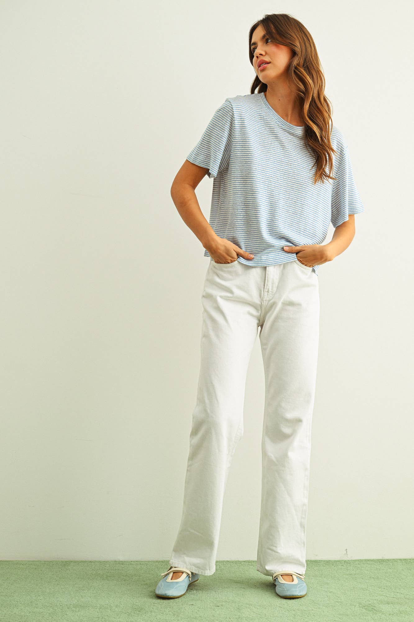 Striped Slub SS Top
