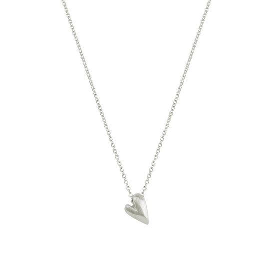 Tiny Heart Necklace in Silver or Vermeil