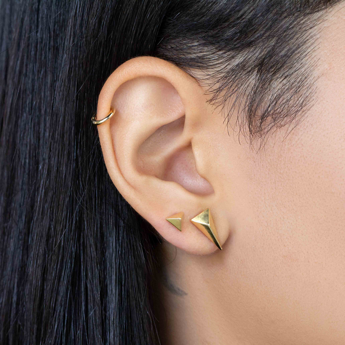 Elongated Triangle Earrings
