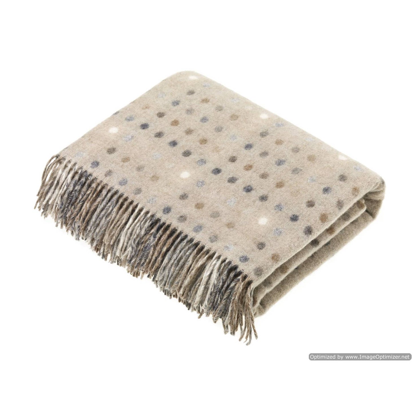 Multispot Natural Lambswool Throw Blanket