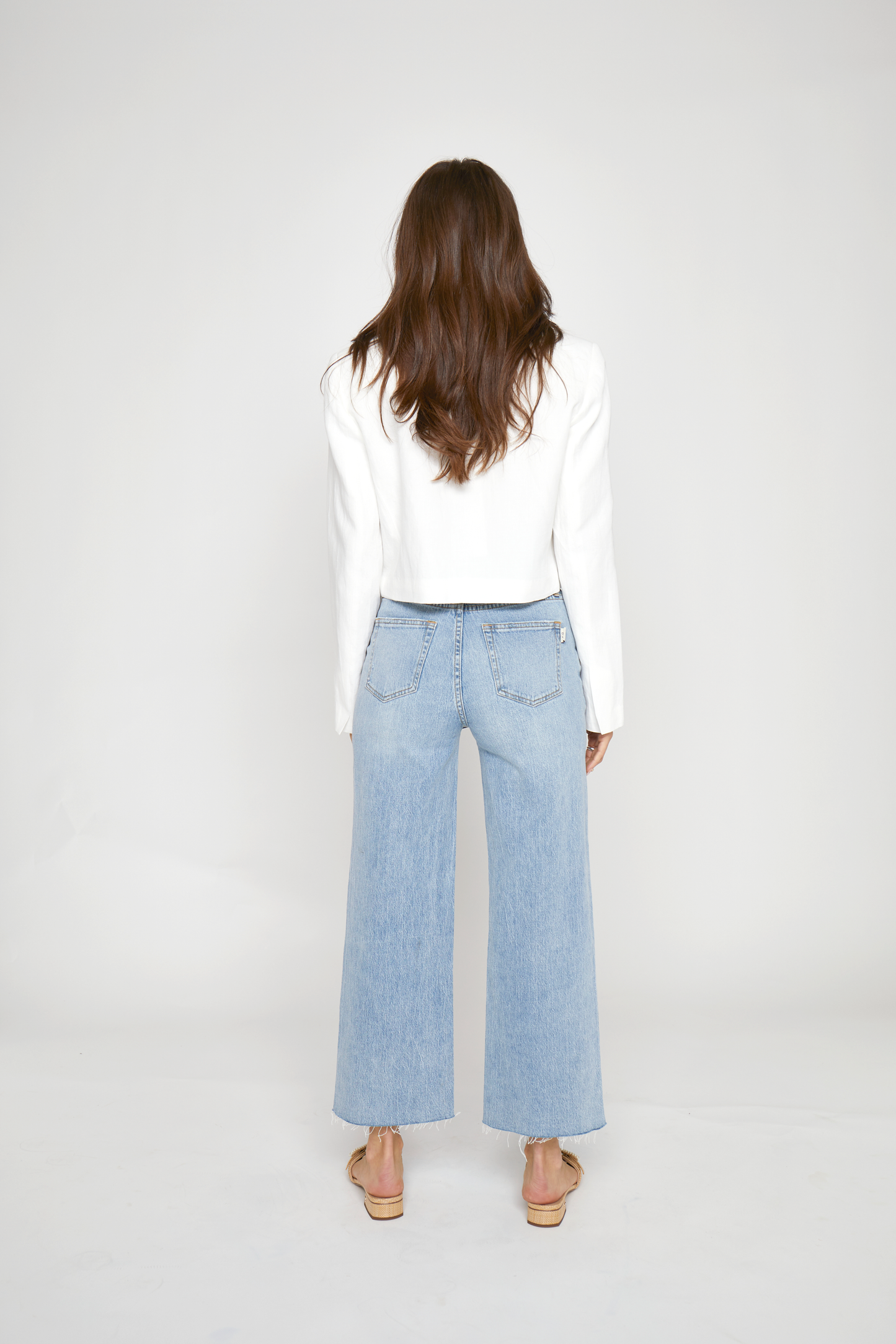 Light Indigo Aberdeen Crop High Rise Jean