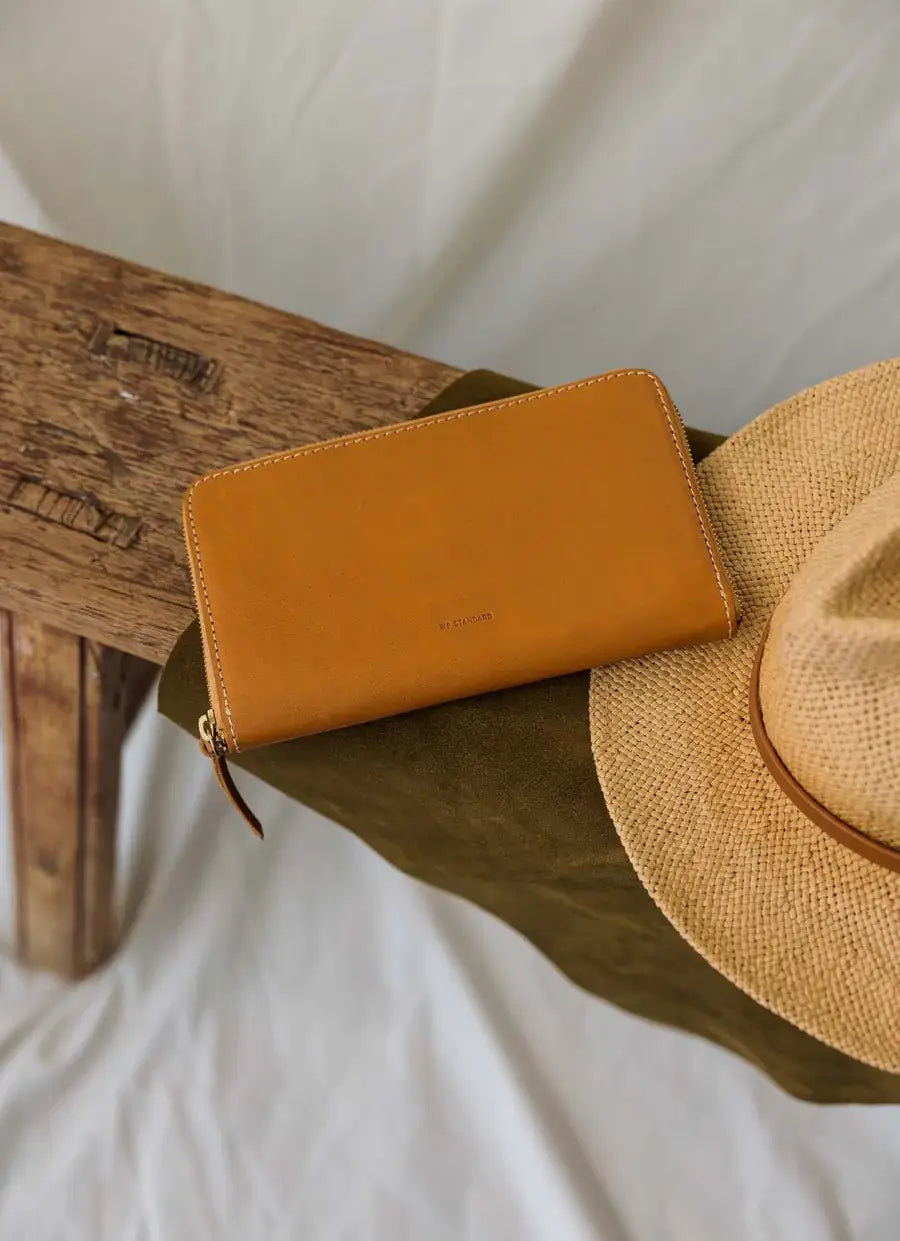 Leather Zip Around Wallet