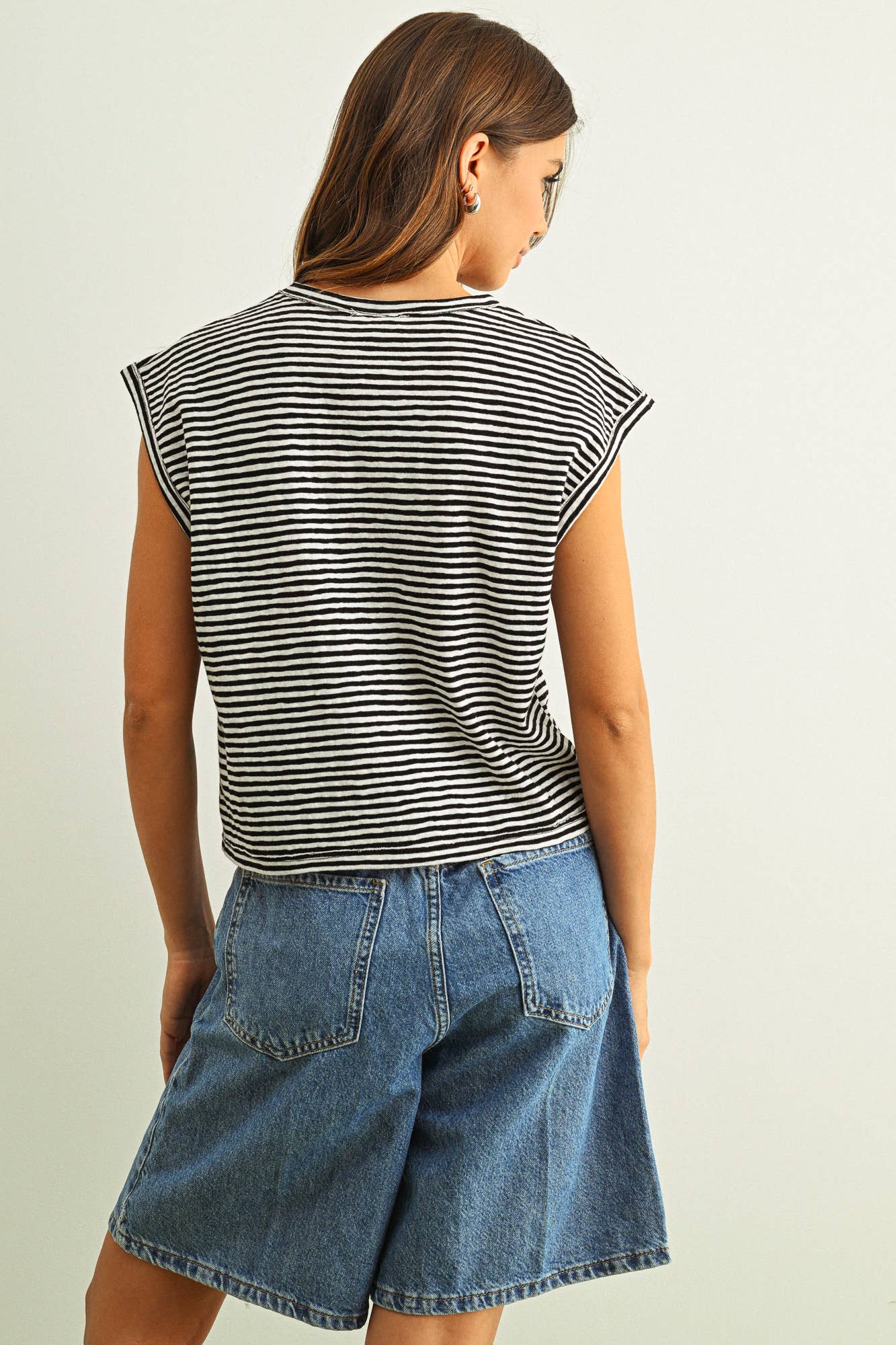 Striped Slub Top