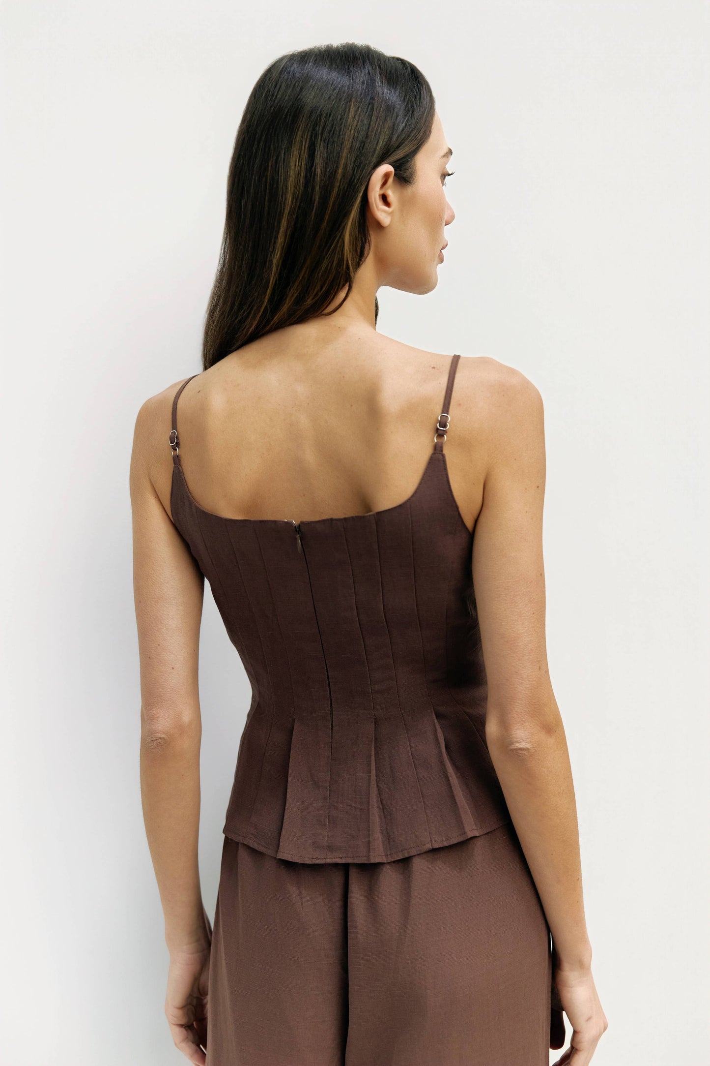 Pleated Linen Tank