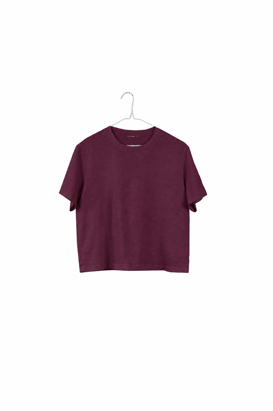 Plum Crop Tee