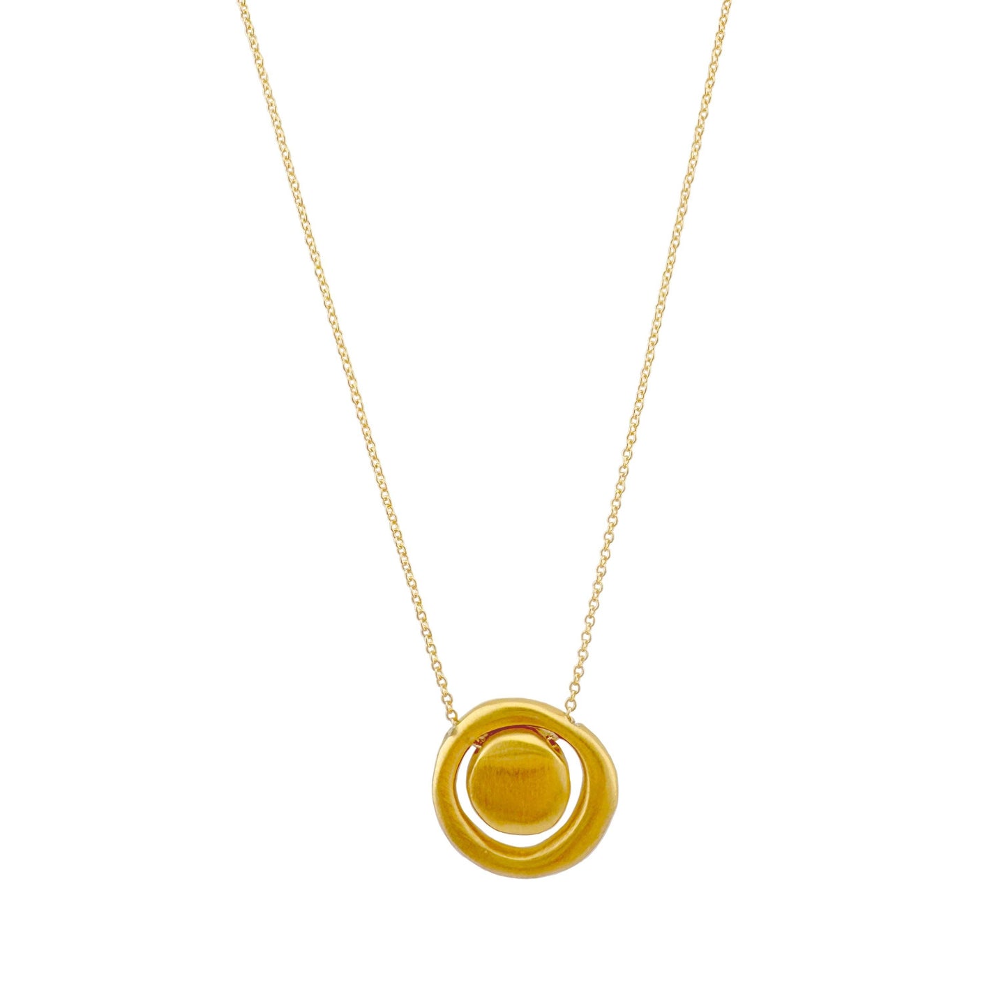Disc in Circle Necklace