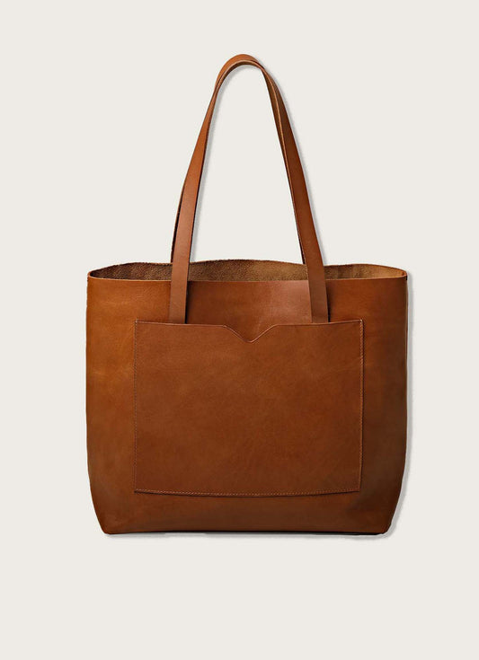 Tan Leather Tote Bag