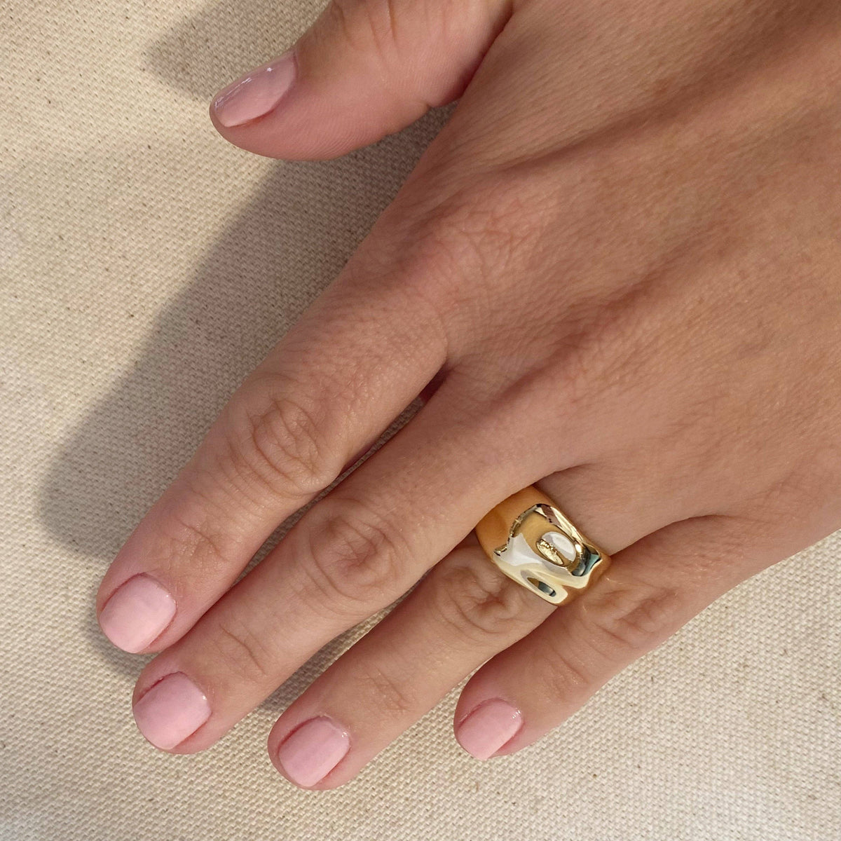 Wavy Wide Band Ring