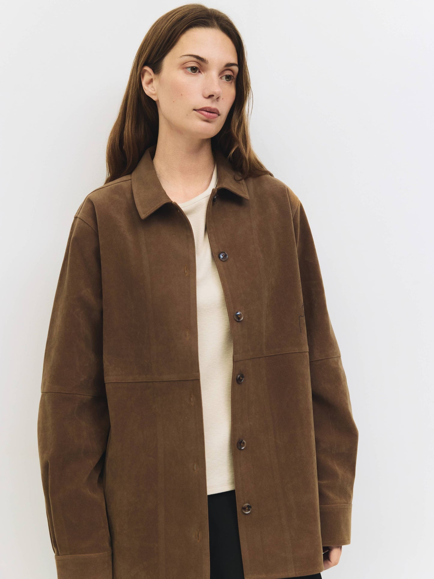 Dean Jacket | Oversized Faux Suede Shirt