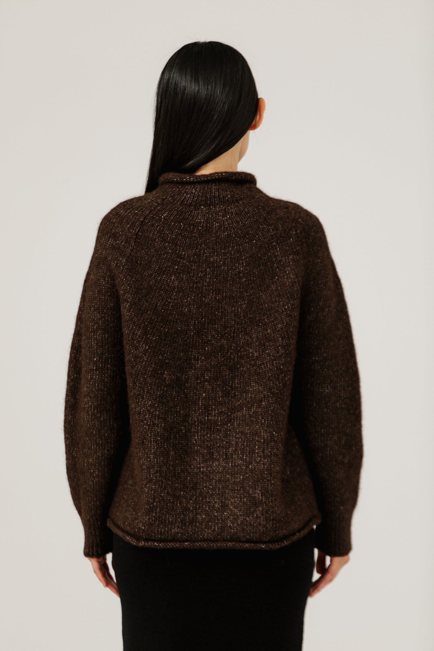 Carob Handloom Rollneck Sweater