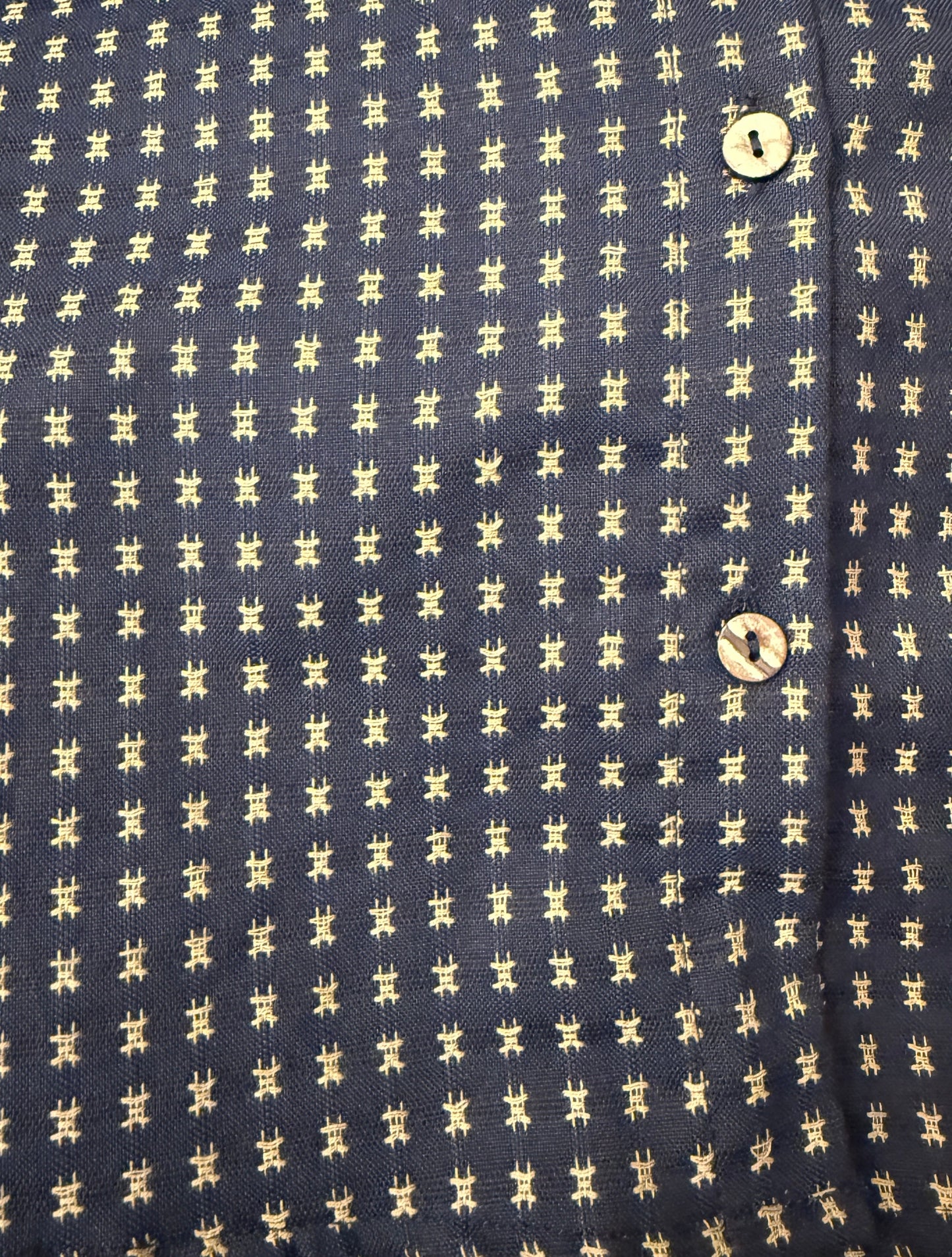 Navy Dobby Button Down Shirt