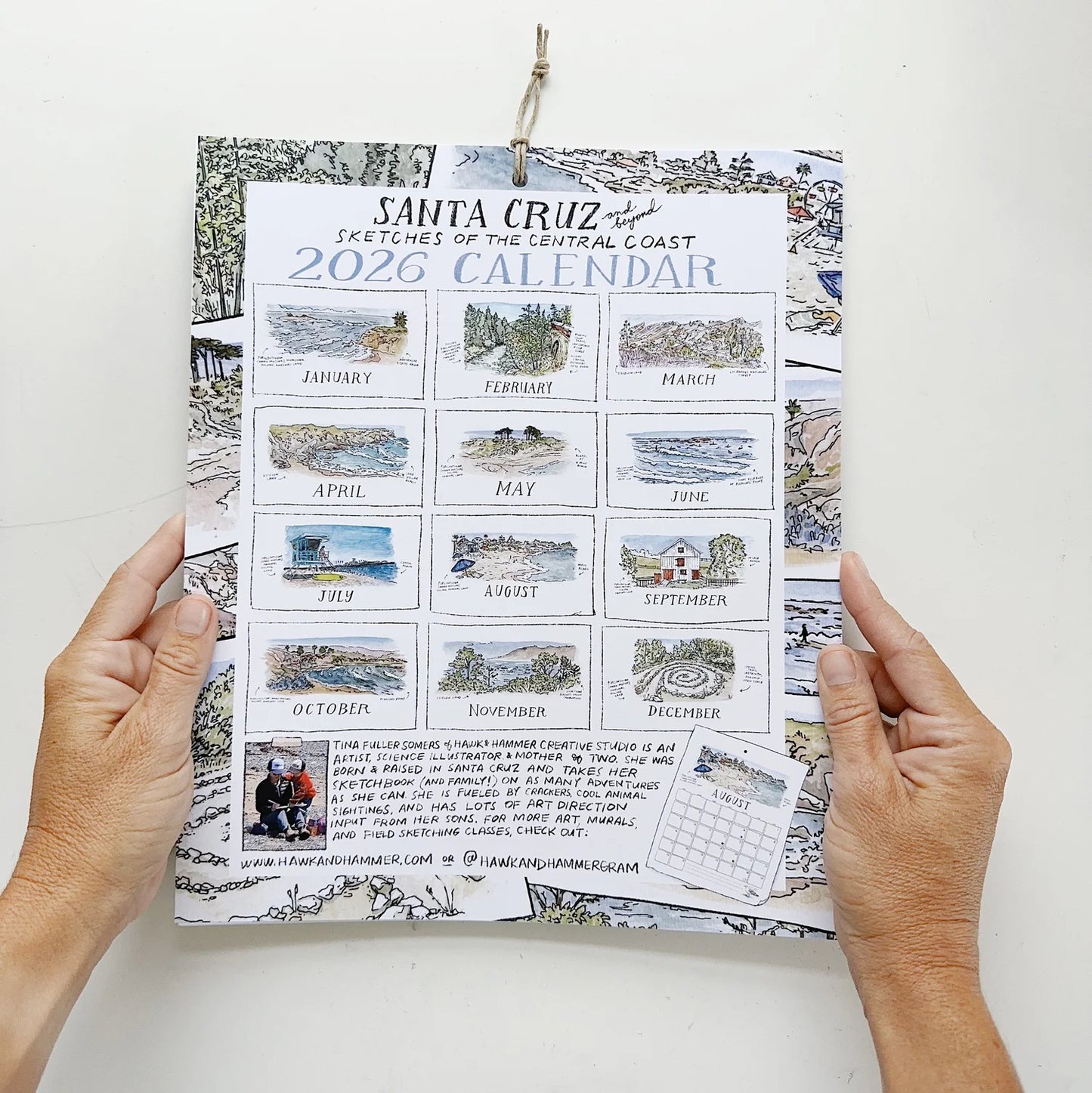 2026 Calendar Illustrations of Santa Cruz