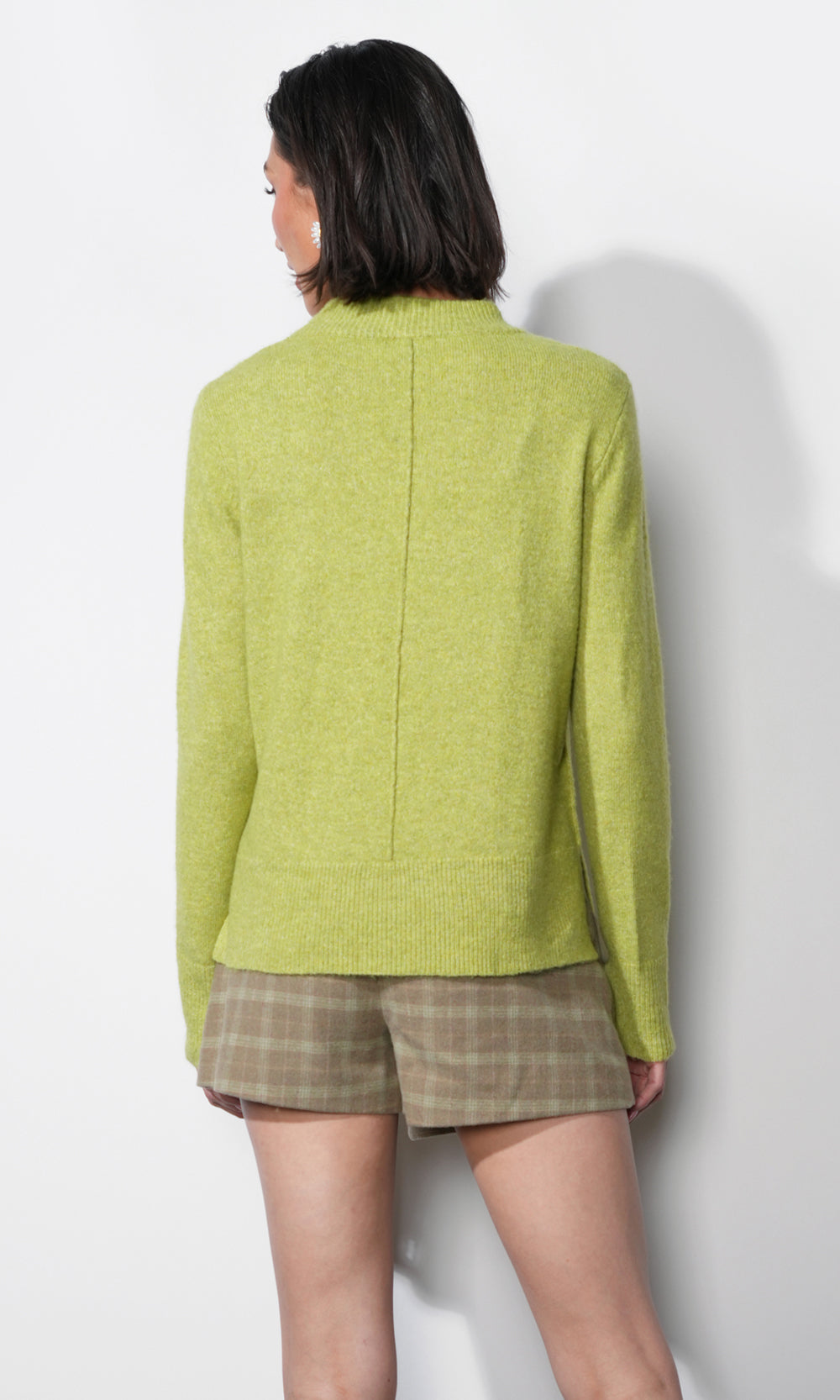 Lucia Rib Pullover Sweater Top - Cool Matcha