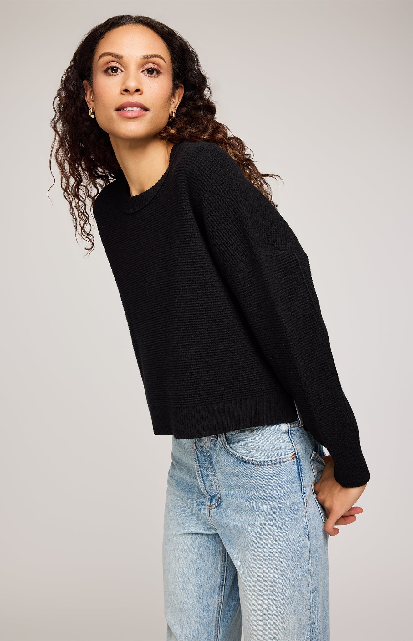 Axel Black Crewneck Sweater