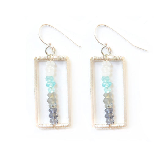Silver Blue Gradient Earrings
