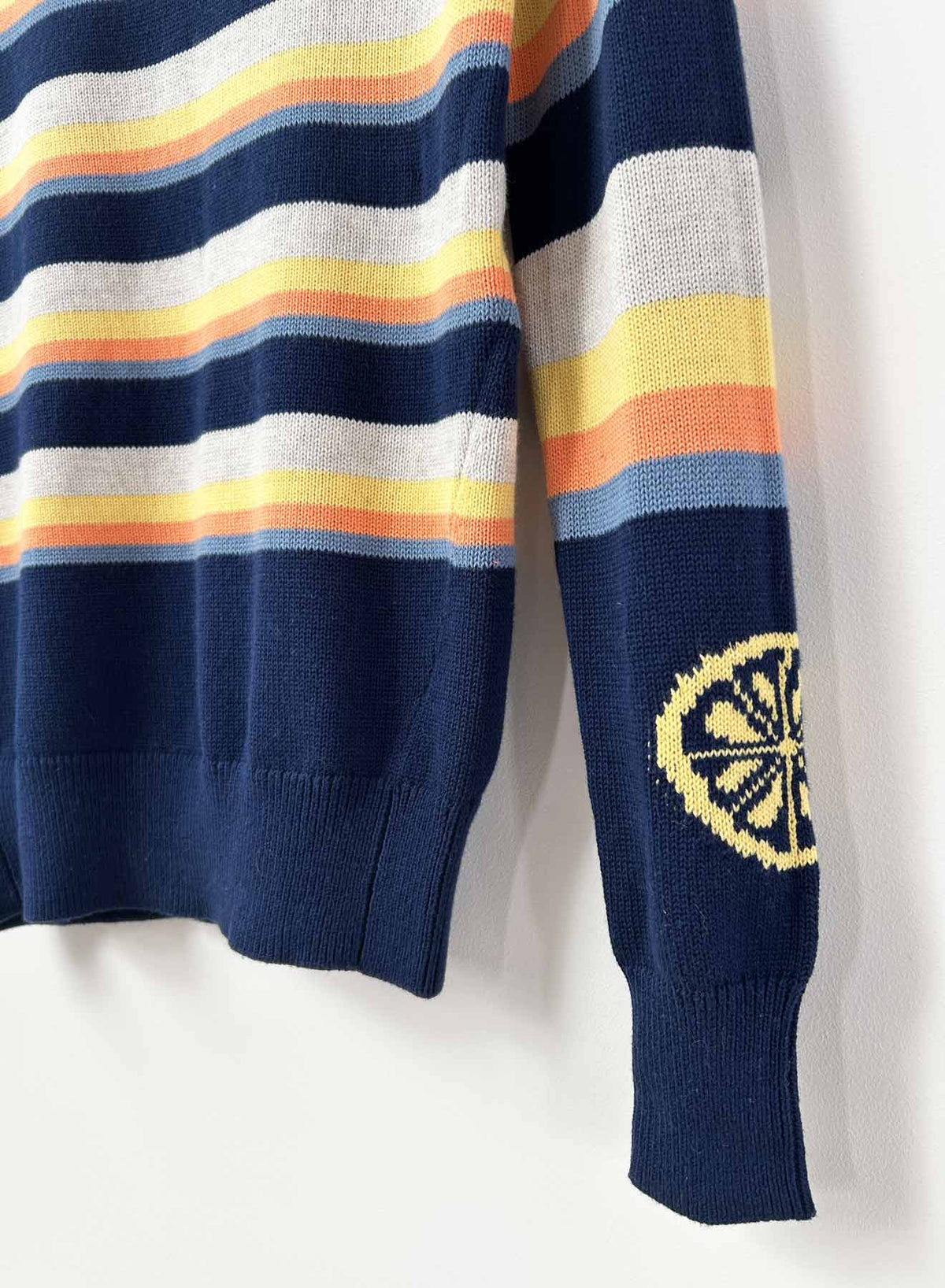 Brady Stripe Crew - Stone