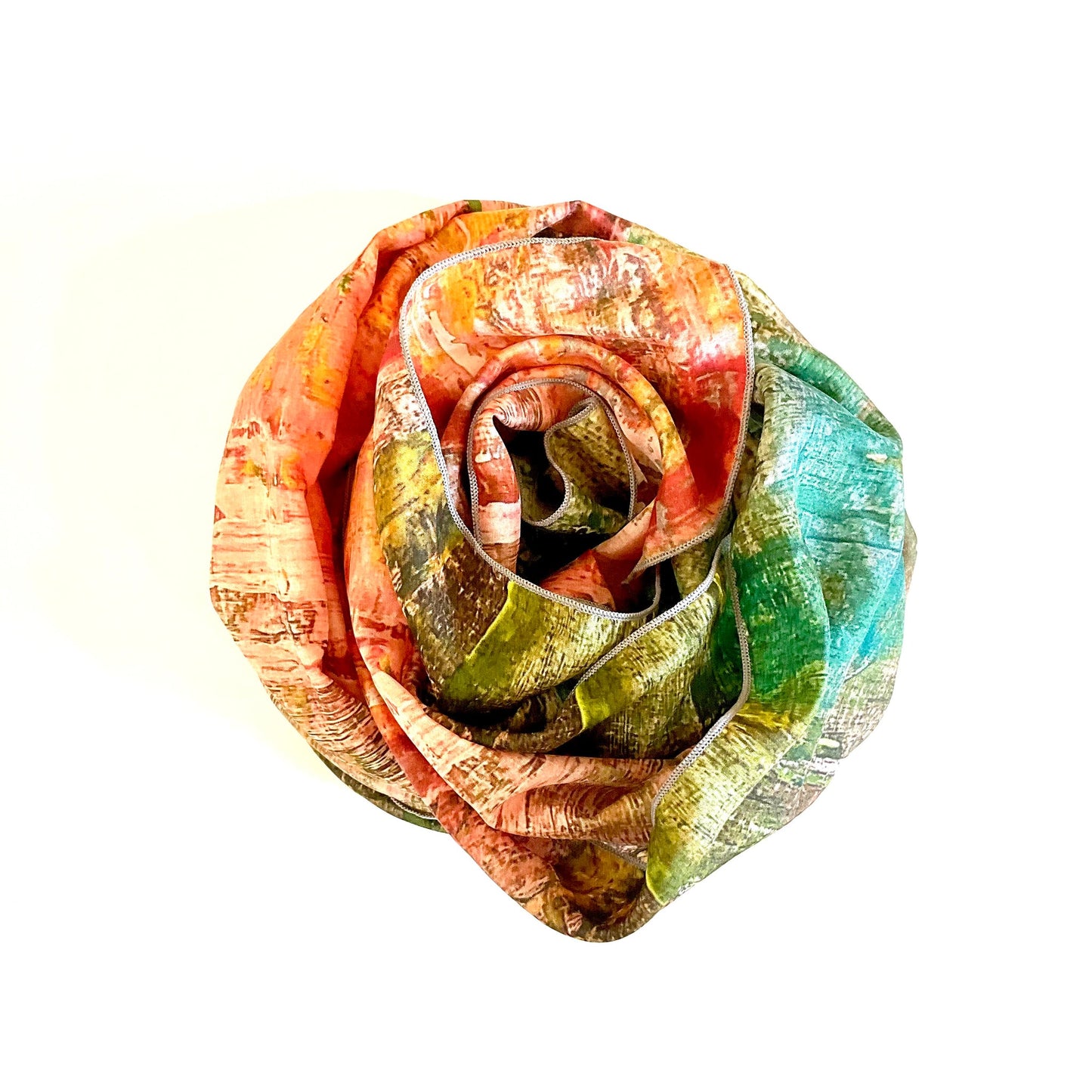 Saffron Verte Silk Scarf