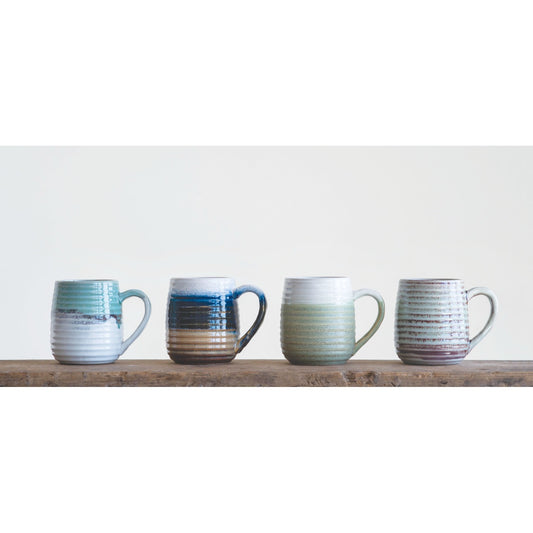 Ribbed Stoneware Mug
