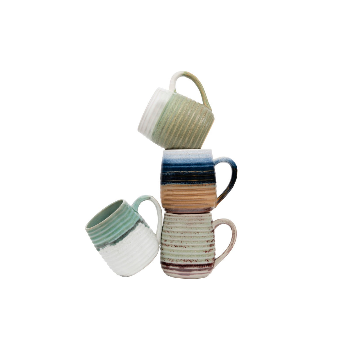 Ribbed Stoneware Mug