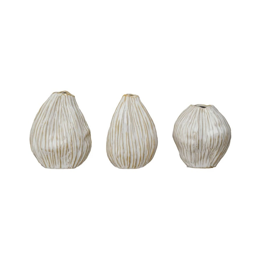 Pleated Organic Vase - Assorted