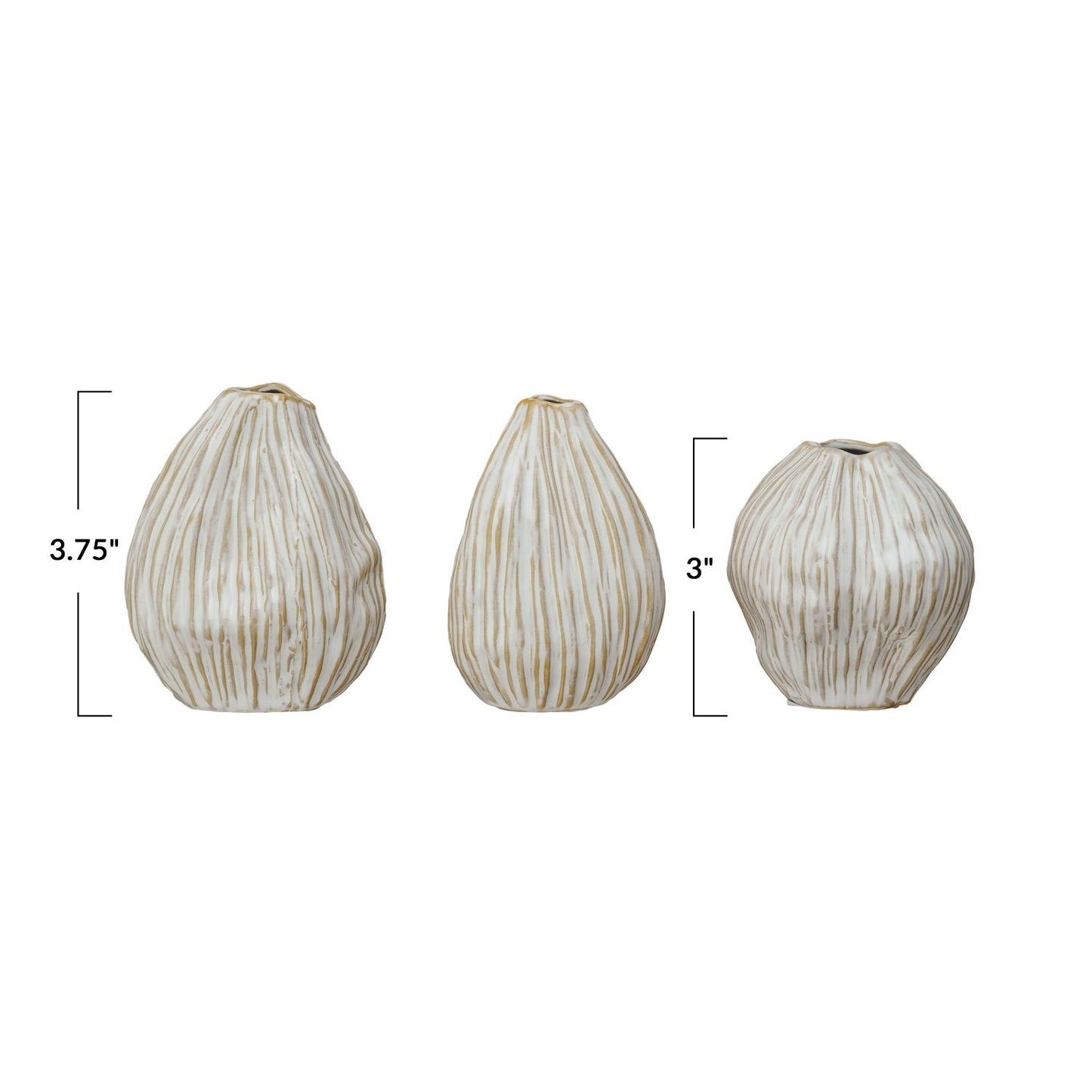Pleated Organic Vase - Assorted