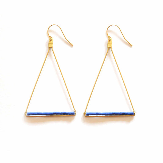 Beaded Triangle Earrings