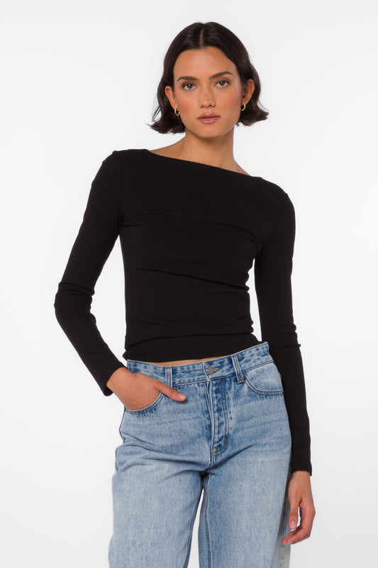 Leone Long Sleeve Top - Black