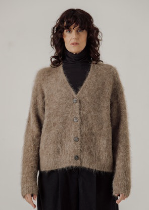 Stone Suri Alpaca Cardigan