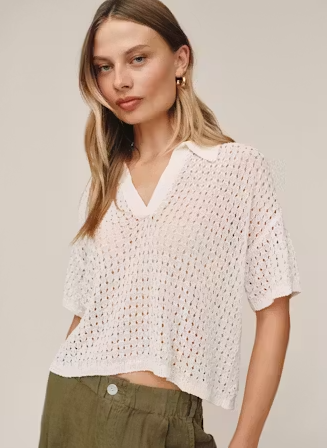 Sandstone Short Sleeve Crop Pullover