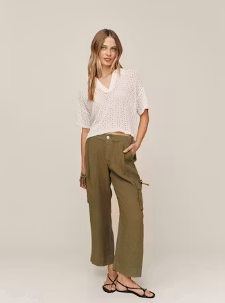 Sandstone Short Sleeve Crop Pullover