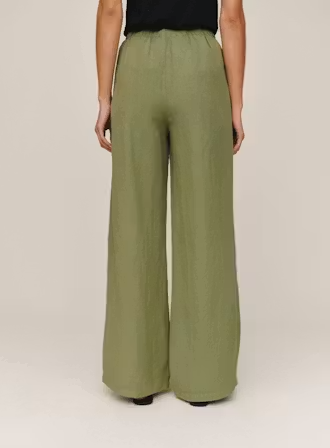 Olive Leaf Drawstring Beach Pant