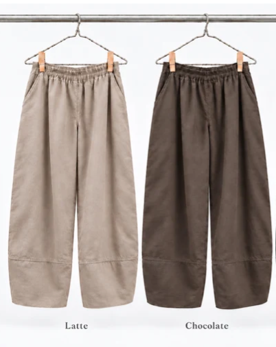 Wide Hem Pants - 2 colors