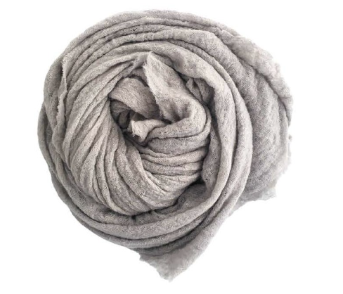 Wool Cloud Scarf in Silver