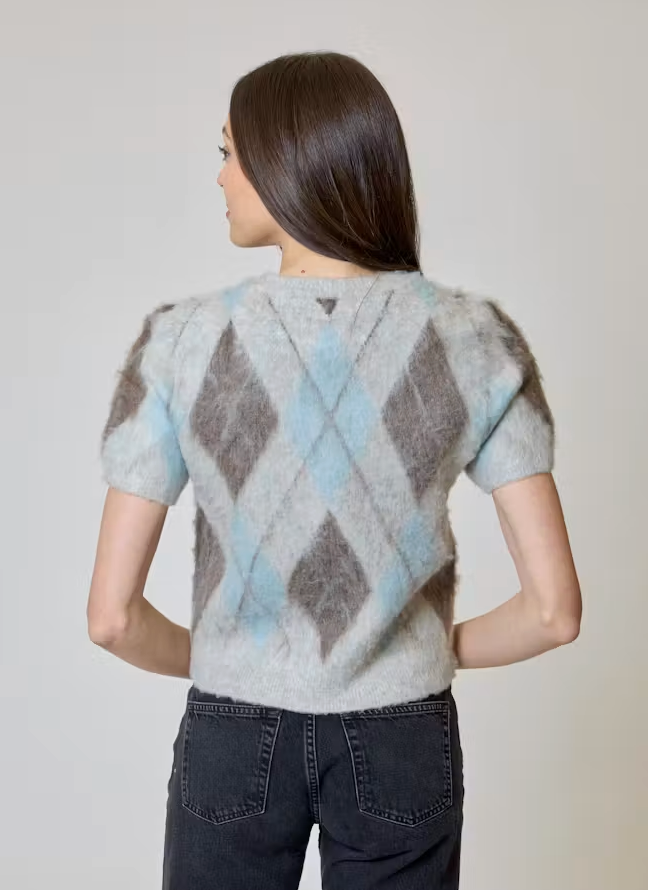 Brushed Argyle Sweater