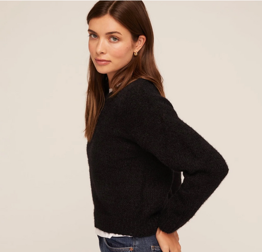 Black Drop Shoulder Sweater