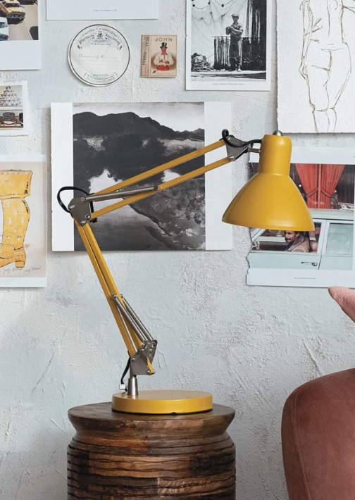 Metal Articulating Table Lamp with Inline Switch