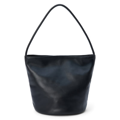 Vancouver Black Leather Bucket Bag
