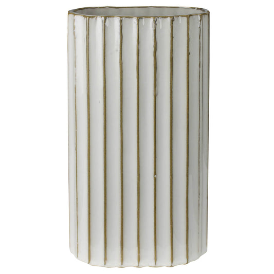 Caro Ribbed Vase, Ceramic - Lrg