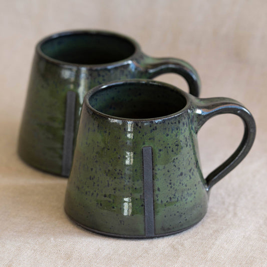 Handmade Ceramic Mug in Dark Green